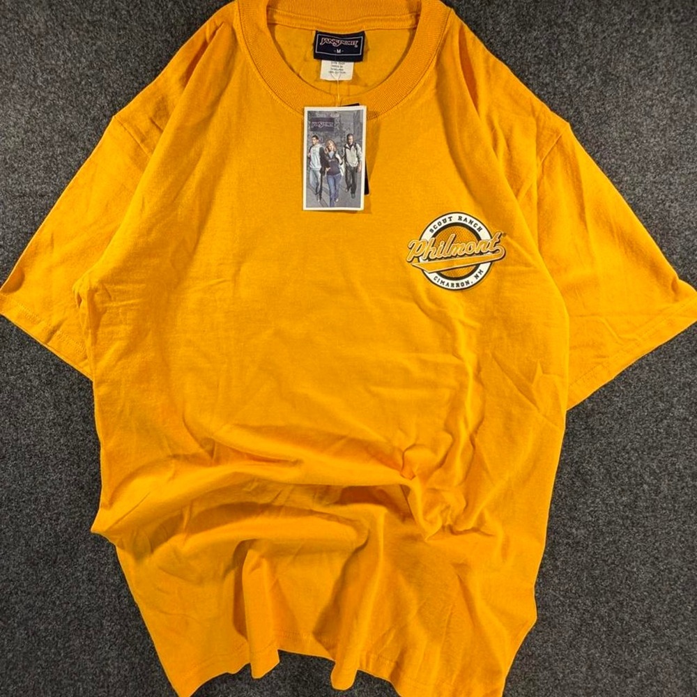 JanSport Philmont Scout Ranch Cimarron NM Yellow T Shirt Mens Medium NWT Vintage